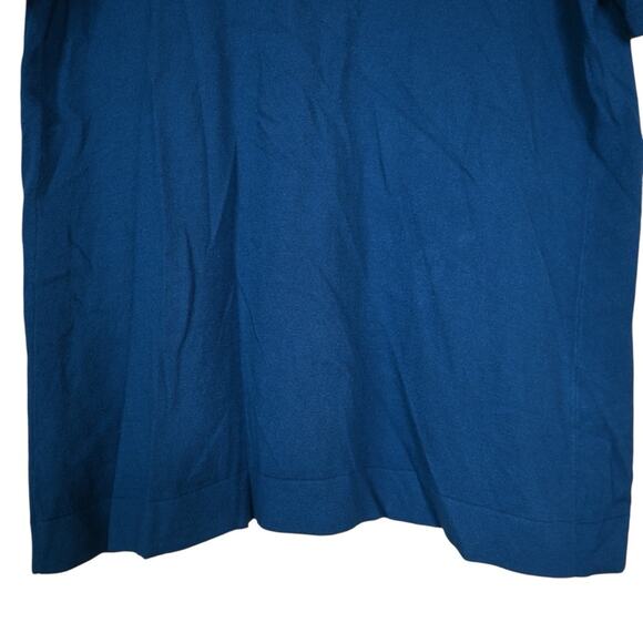 Chico's Women's Short Sleeve Open Front Cardigan Sweater in Blue - Picture 6 of 8